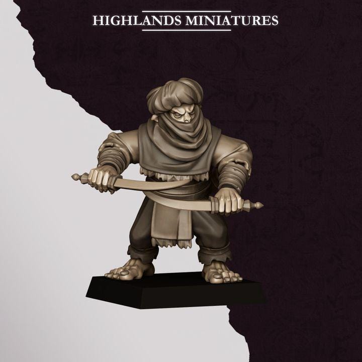 Hobgoblin Backstabbers Miniatures | Sons of Marduk Assassin Unit 28mm 32mm 3D Printed DnD RPG Wargaming | Highlands Miniatures - Border3d