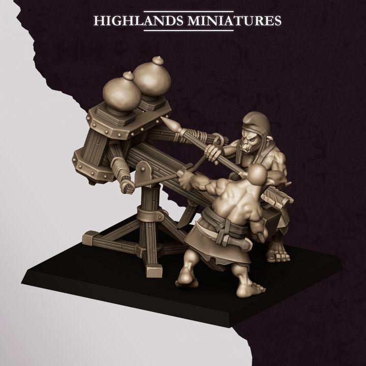 Hobgoblin Ballista Miniature | Sons of Marduk War Machine Bolt Thrower 28mm 32mm 3D Printed DnD RPG Wargaming | Highlands Minis - Border3d