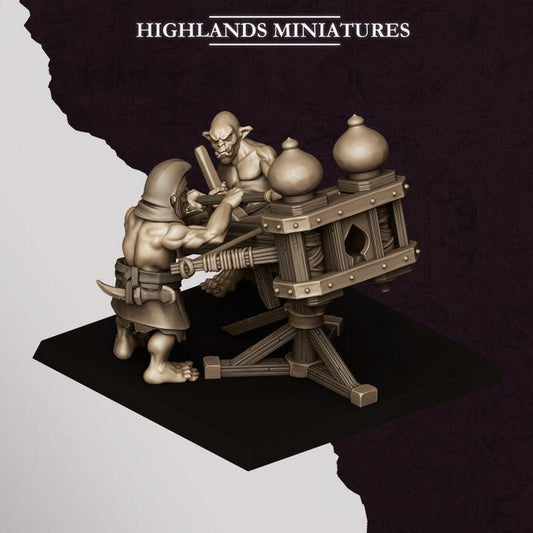 Hobgoblin Ballista Miniature | Sons of Marduk War Machine Bolt Thrower 28mm 32mm 3D Printed DnD RPG Wargaming | Highlands Minis - Border3d