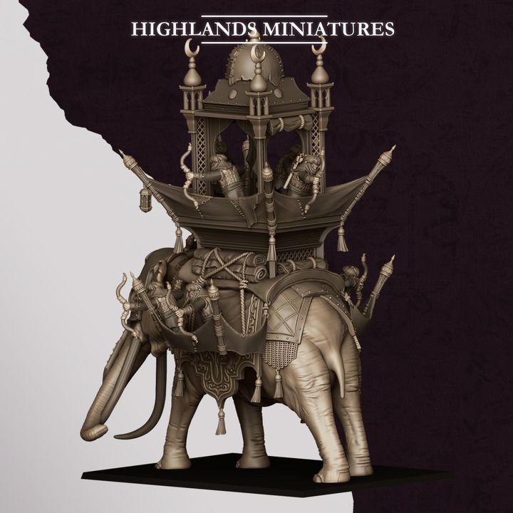 Hobgoblin War Elephant Miniature | Sons of Marduk War Beast Centerpiece 28mm 32mm 3D Printed DnD RPG Wargaming | Highlands Minis - Border3d