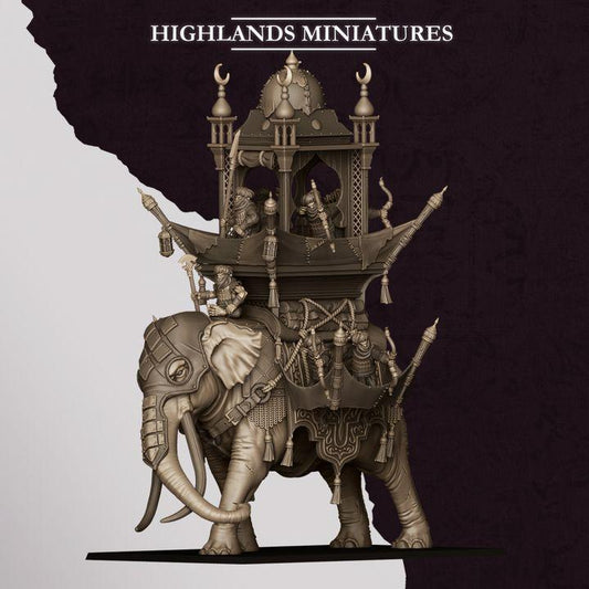 Hobgoblin War Elephant Miniature | Sons of Marduk War Beast Centerpiece 28mm 32mm 3D Printed DnD RPG Wargaming | Highlands Minis - Border3d