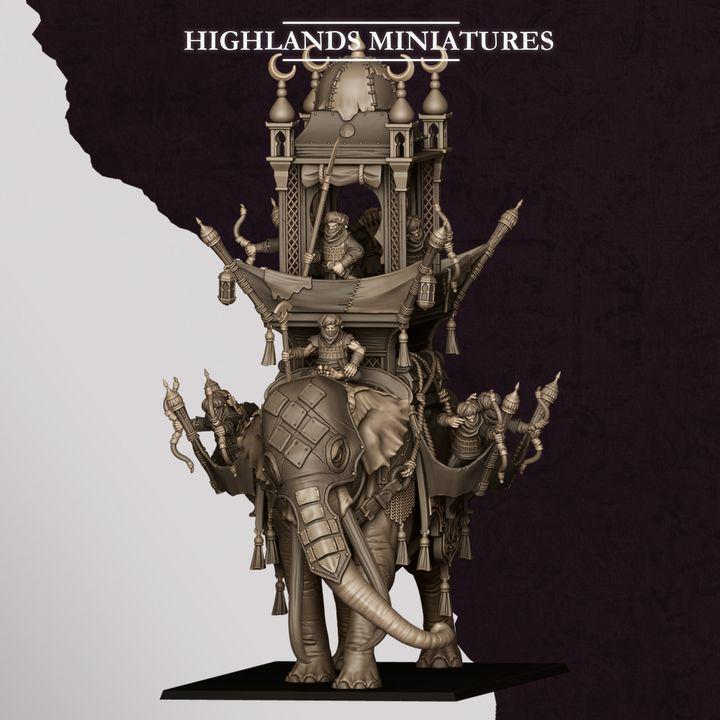 Hobgoblin War Elephant Miniature | Sons of Marduk War Beast Centerpiece 28mm 32mm 3D Printed DnD RPG Wargaming | Highlands Minis - Border3d