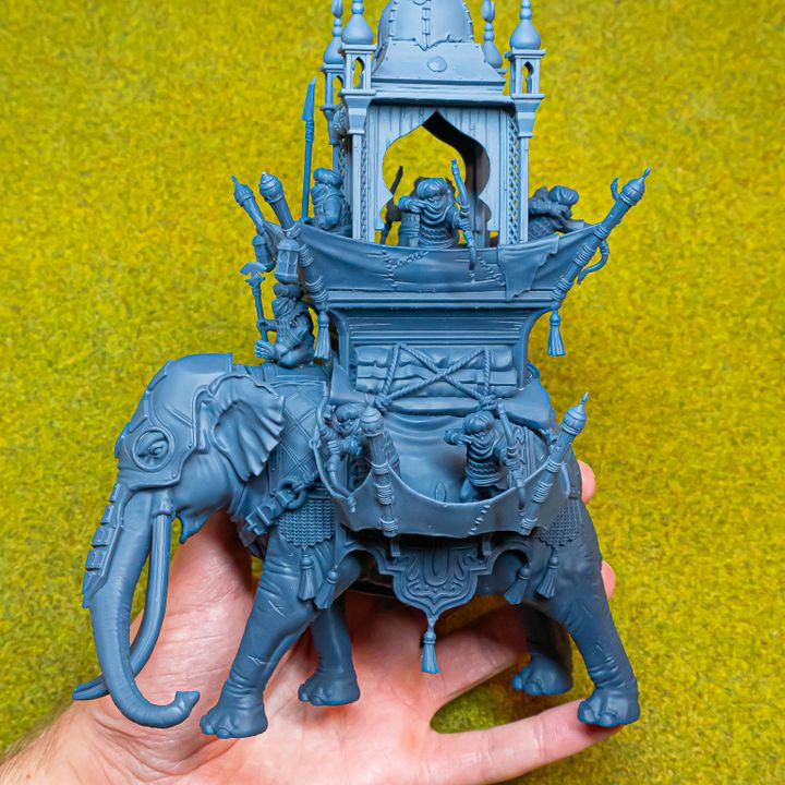 Hobgoblin War Elephant Miniature | Sons of Marduk War Beast Centerpiece 28mm 32mm 3D Printed DnD RPG Wargaming | Highlands Minis - Border3d