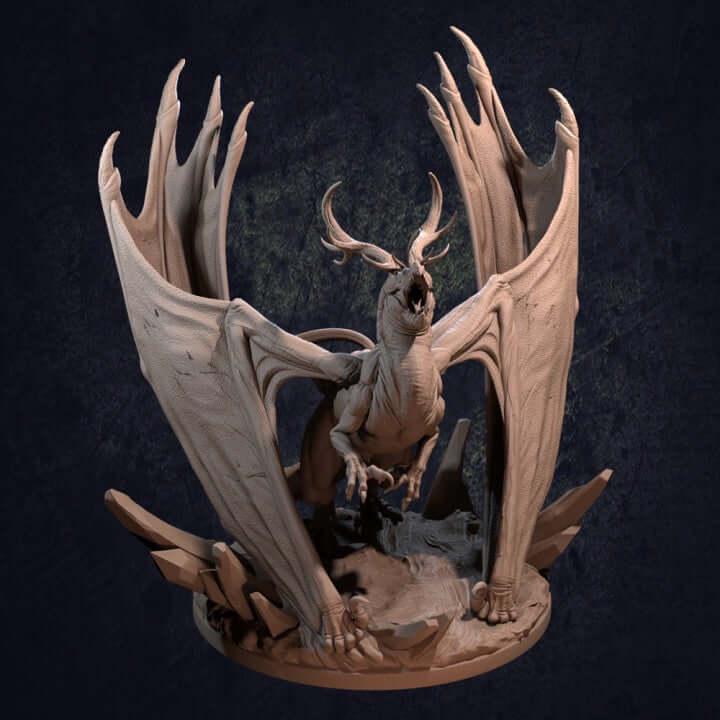 Ice Tyrant Dragon Miniature 32mm | Frost Boss Resin RPG | Dragon Trappers Lodge - Border3d