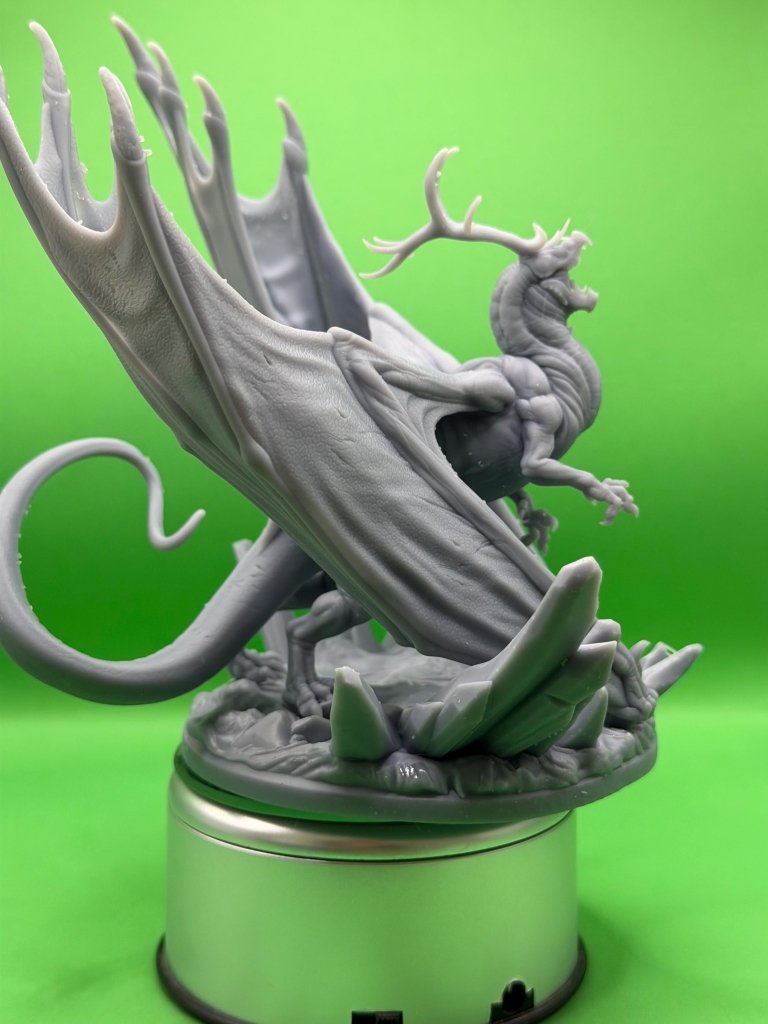 Ice Tyrant Dragon Miniature 32mm | Frost Boss Resin RPG | Dragon Trappers Lodge - Border3d