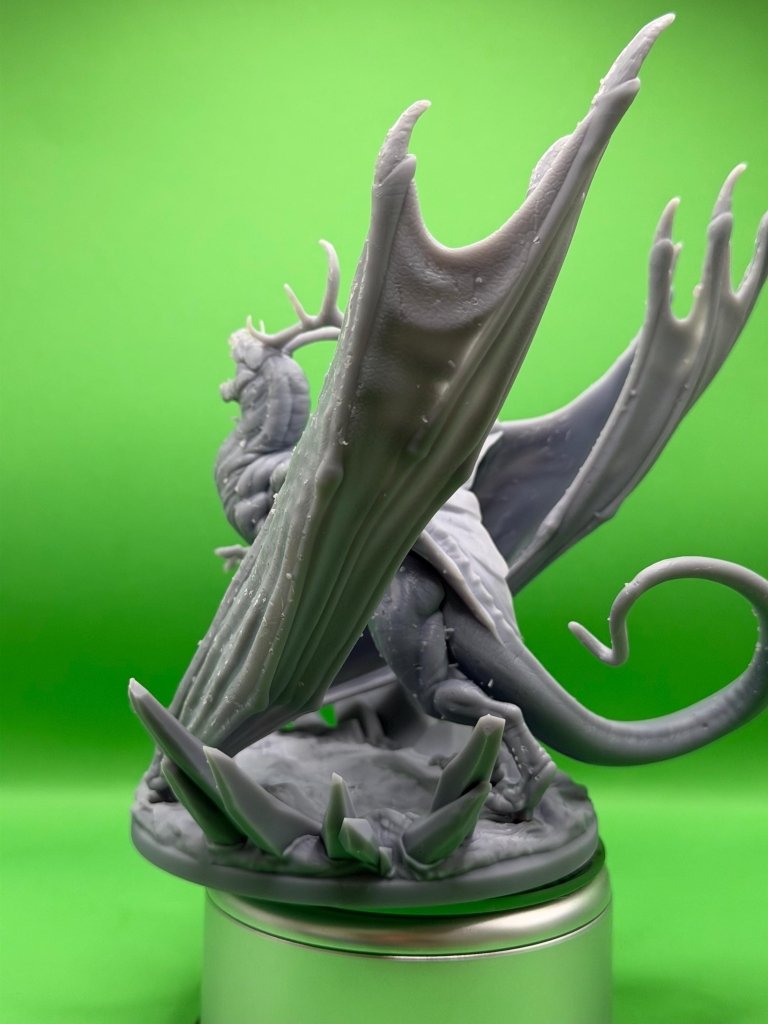 Ice Tyrant Dragon Miniature 32mm | Frost Boss Resin RPG | Dragon Trappers Lodge - Border3d