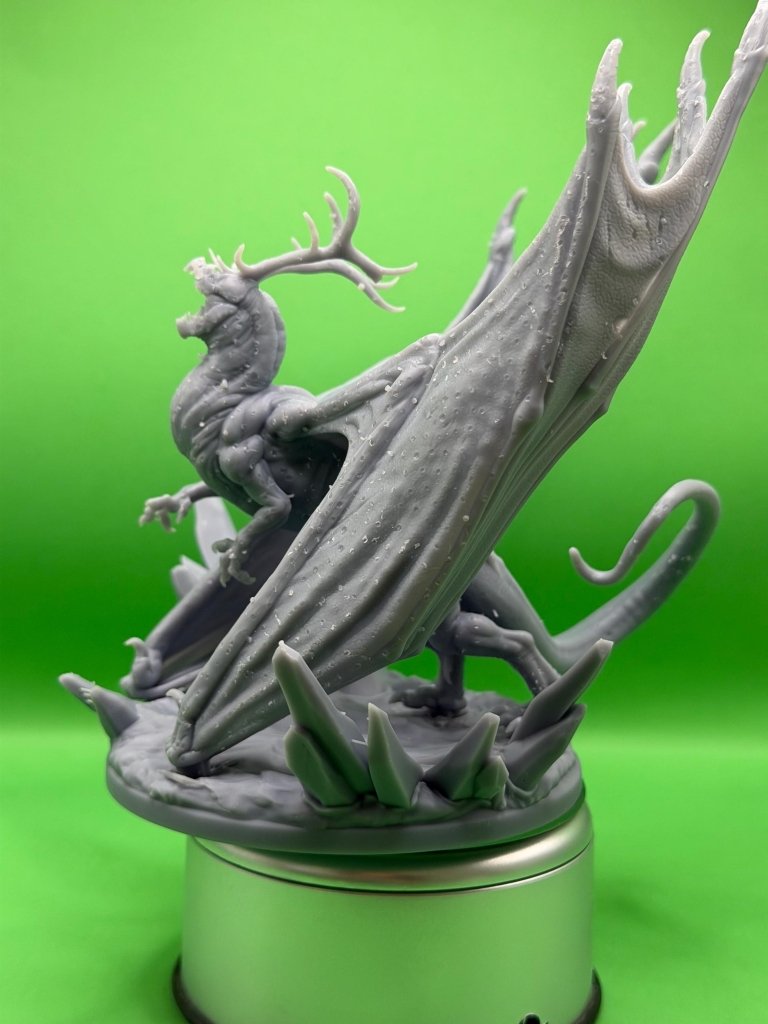 Ice Tyrant Dragon Miniature 32mm | Frost Boss Resin RPG | Dragon Trappers Lodge - Border3d