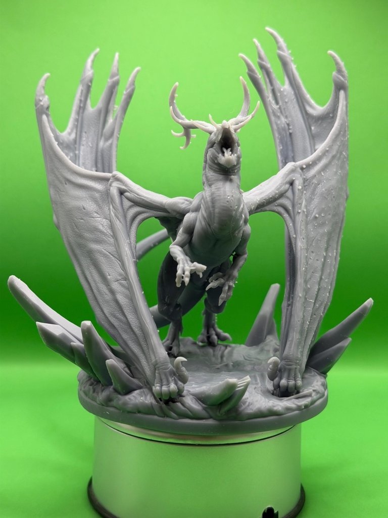 Ice Tyrant Dragon Miniature 32mm | Frost Boss Resin RPG | Dragon Trappers Lodge - Border3d