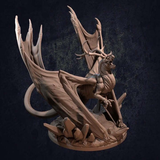Ice Tyrant Dragon Miniature 32mm | Frost Boss Resin RPG | Dragon Trappers Lodge - Border3d