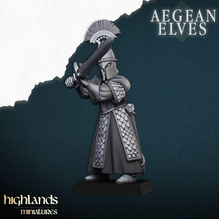 Swords of Messara 3D Miniature | Highlands Miniatures | 32mm Resin DnD Fantasy Wargaming RPG