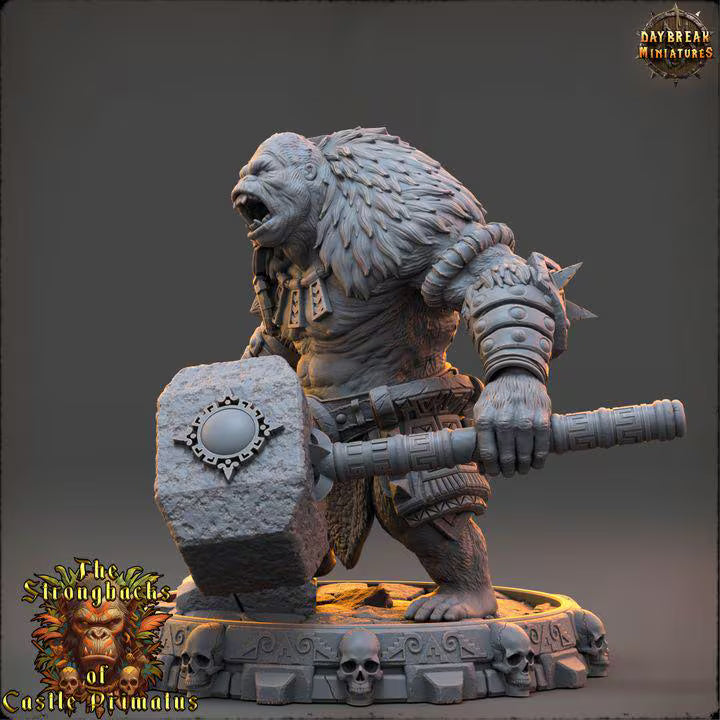 Raka Windar — Apefolk Paladin Warrior Miniature 32mm