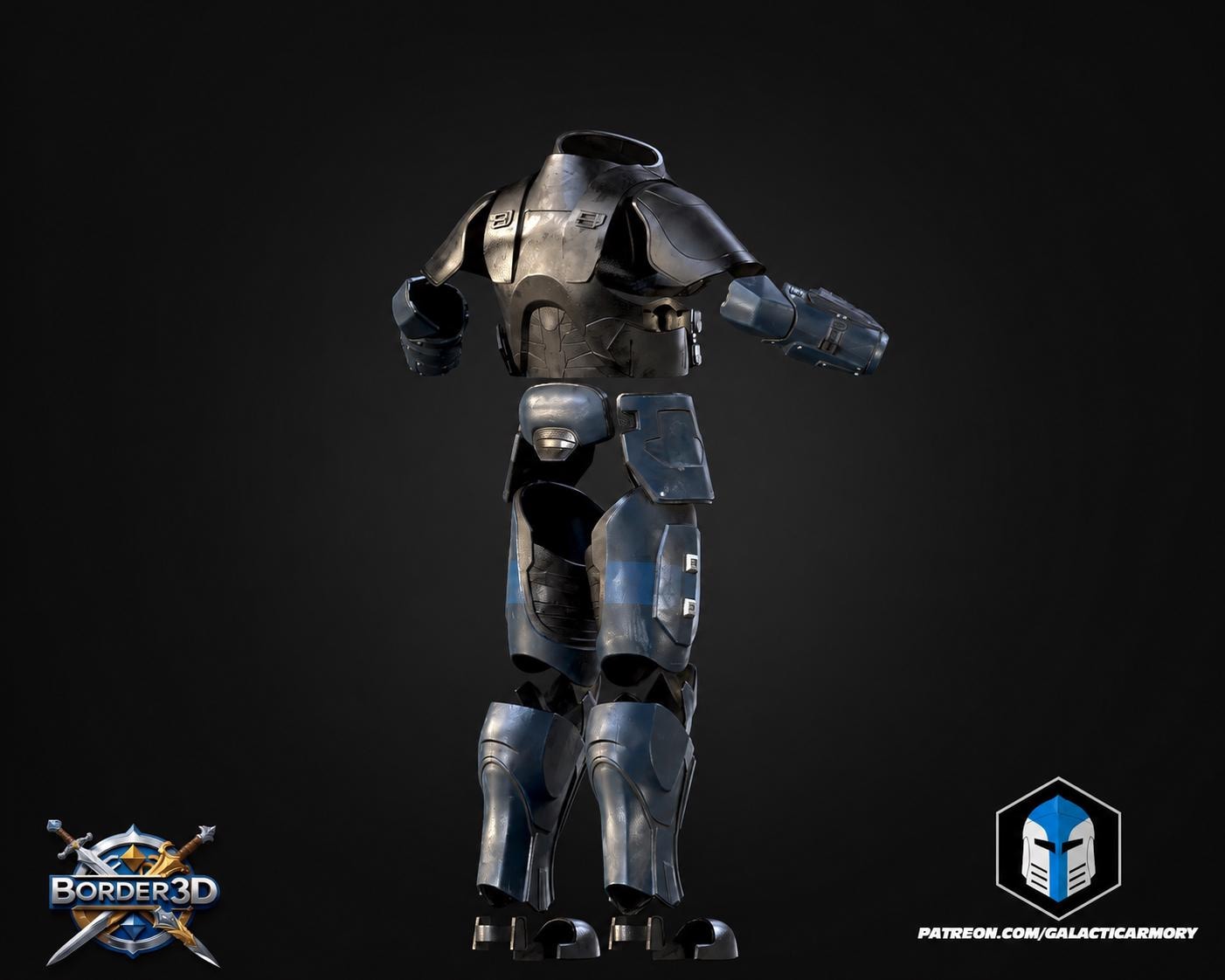 Cosplay Armor Set Recon No Helmet | Sci-Fi Tactical 3D Printed Wearable PLA | Galactic Armory