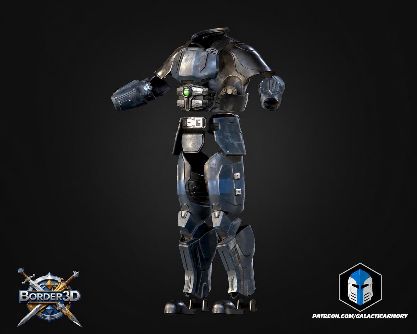 Cosplay Armor Set Recon No Helmet | Sci-Fi Tactical 3D Printed Wearable PLA | Galactic Armory