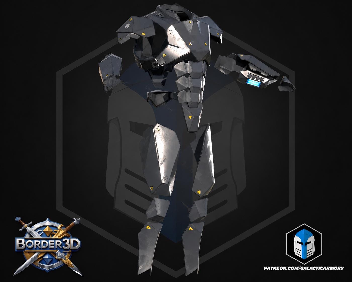 Sci-Fi Tactical 3D Printed Cosplay Armor Set | Galactic Armory Null Cipher Body Kit