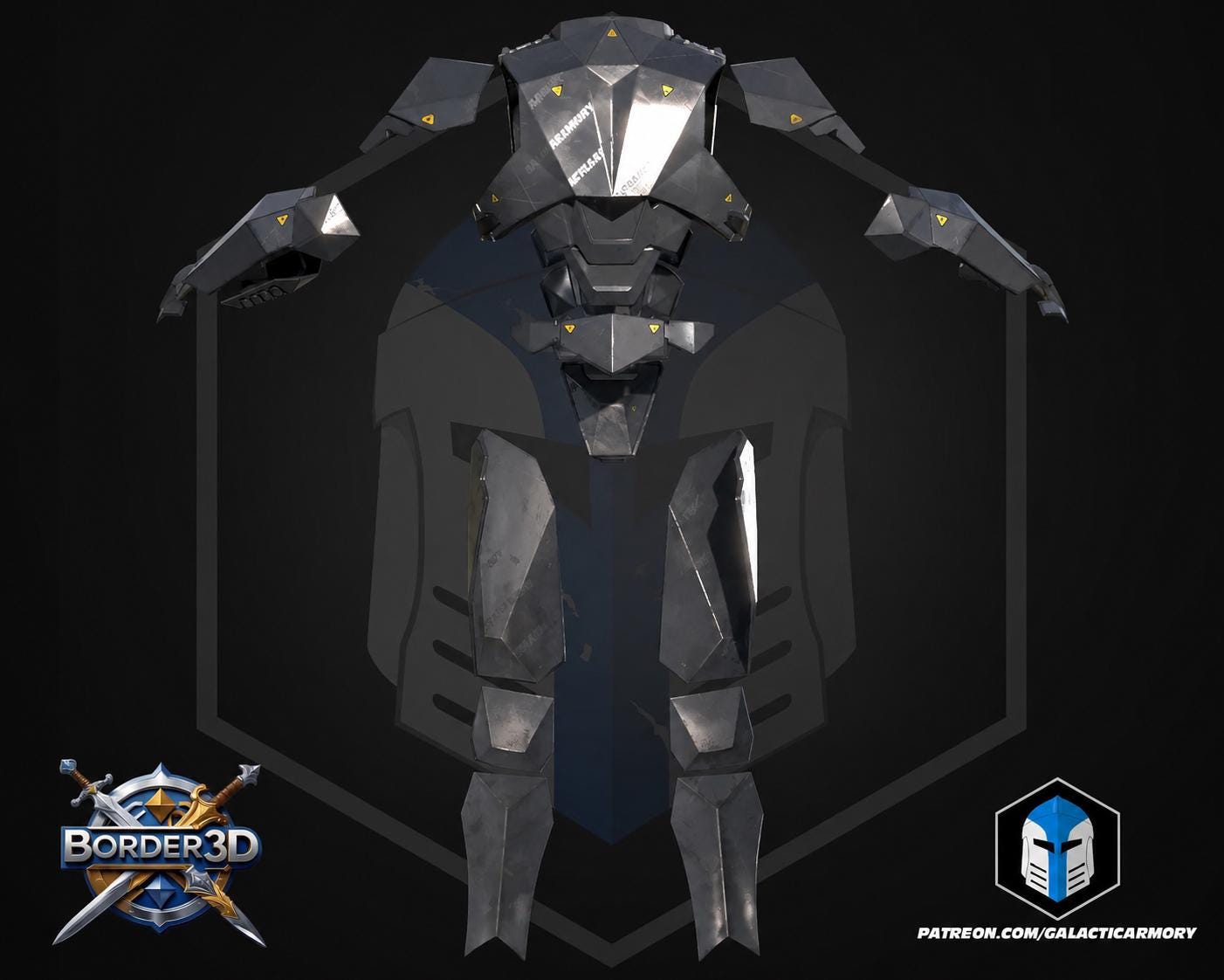 Sci-Fi Tactical 3D Printed Cosplay Armor Set | Galactic Armory Null Cipher Body Kit