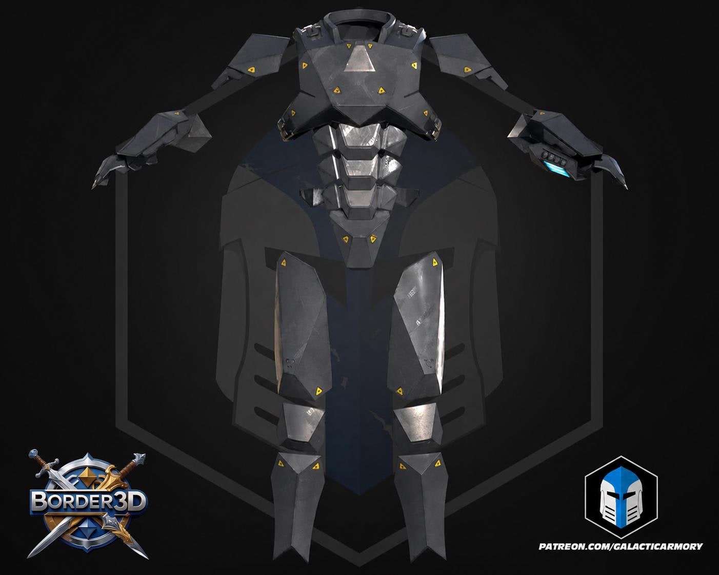 Sci-Fi Tactical 3D Printed Cosplay Armor Set | Galactic Armory Null Cipher Body Kit