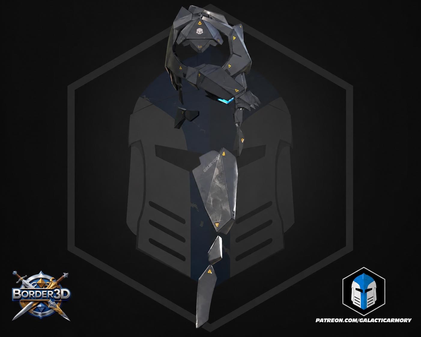 Sci-Fi Tactical 3D Printed Cosplay Armor Set | Galactic Armory Null Cipher Body Kit