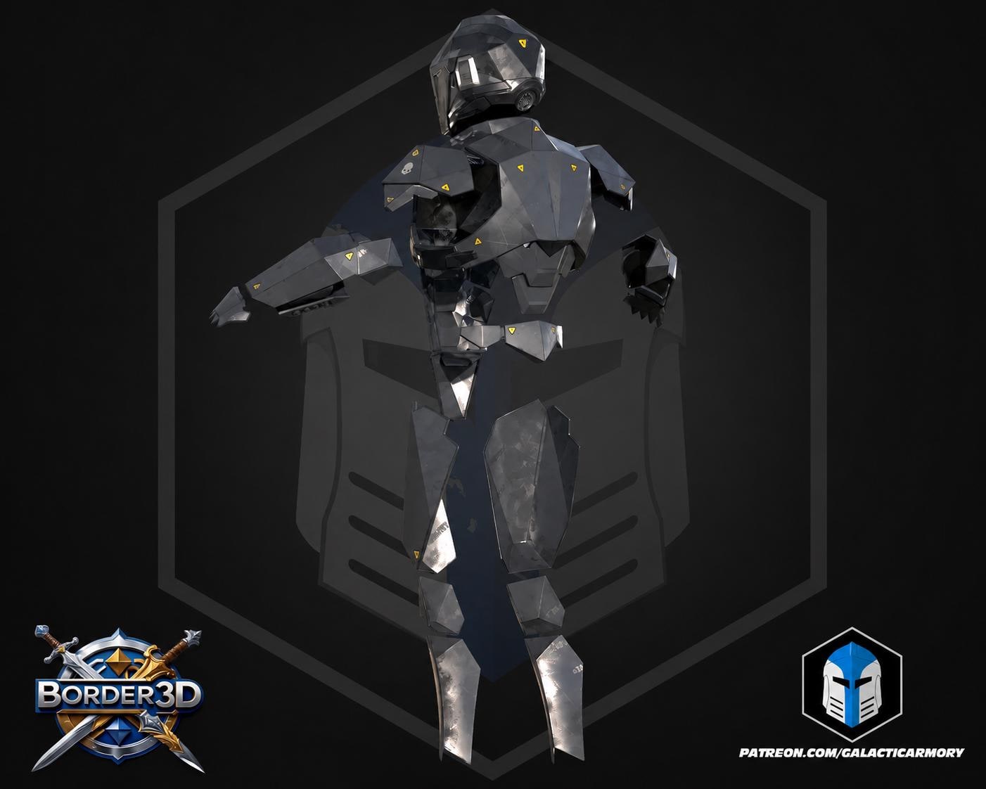 3D Printed Sci-Fi Cosplay Armor Set| Full Body Tactical Suit, Helmet Boots PLA Raw