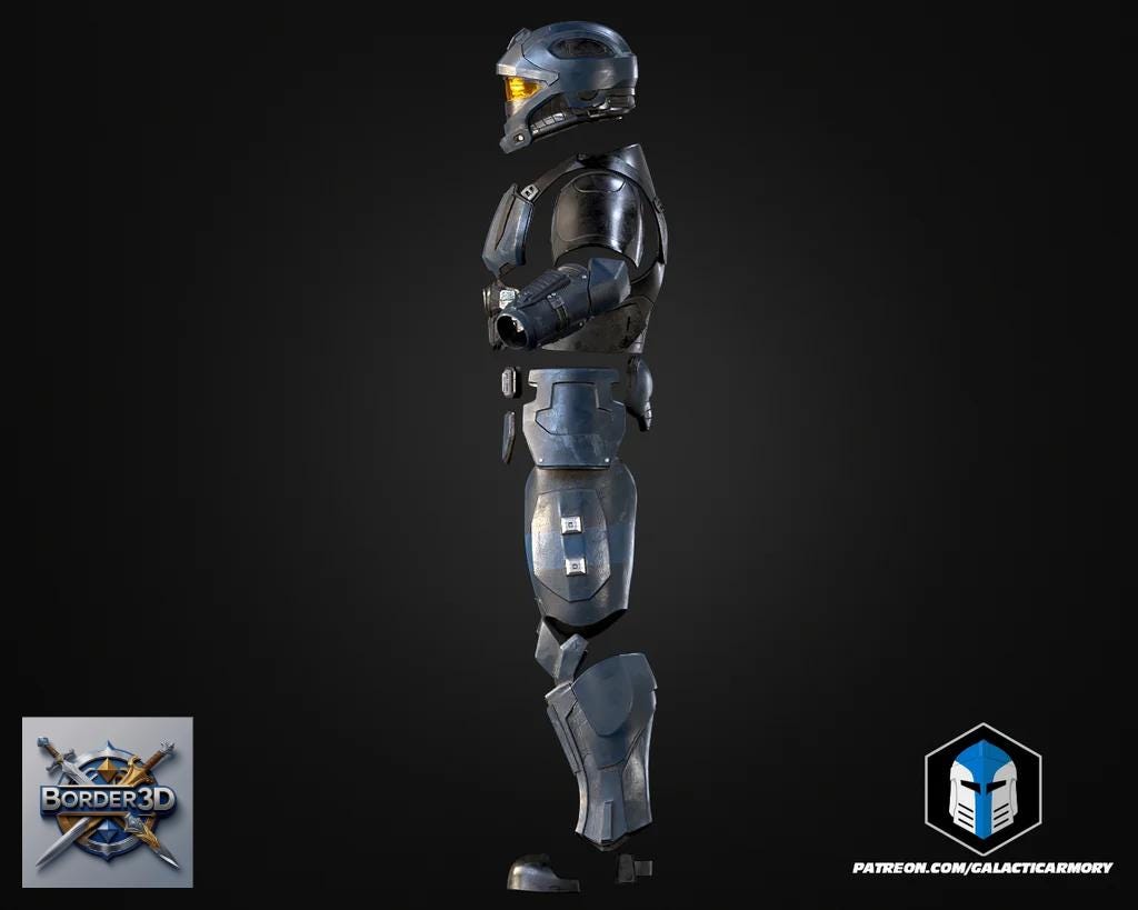 3D Printed Recon Cosplay Armor Set | Full Body Wearable Tactical Suit