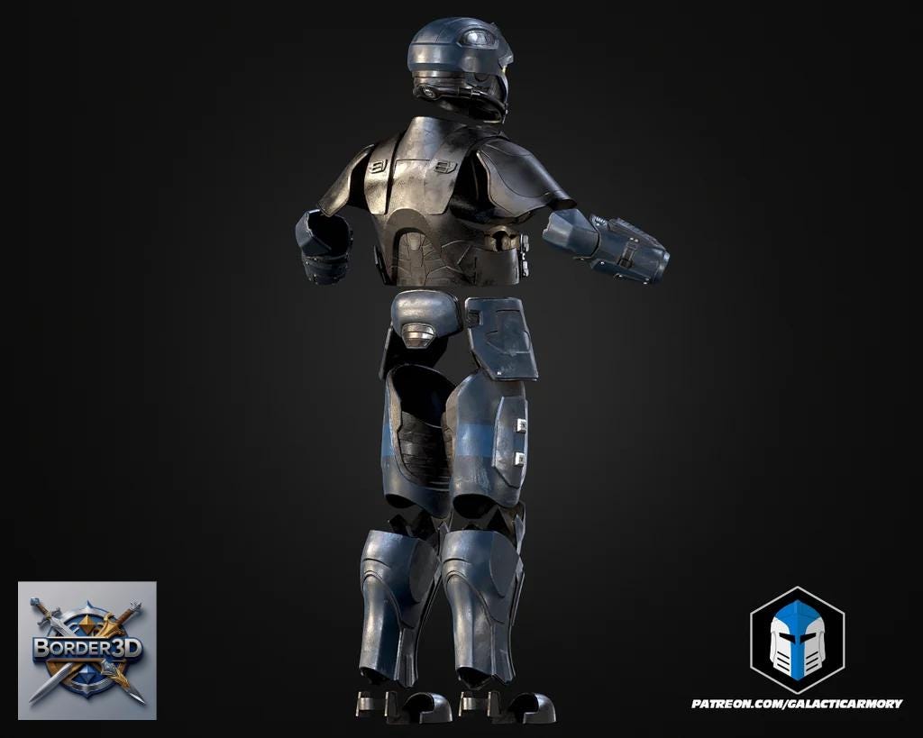3D Printed Recon Cosplay Armor Set | Full Body Wearable Tactical Suit