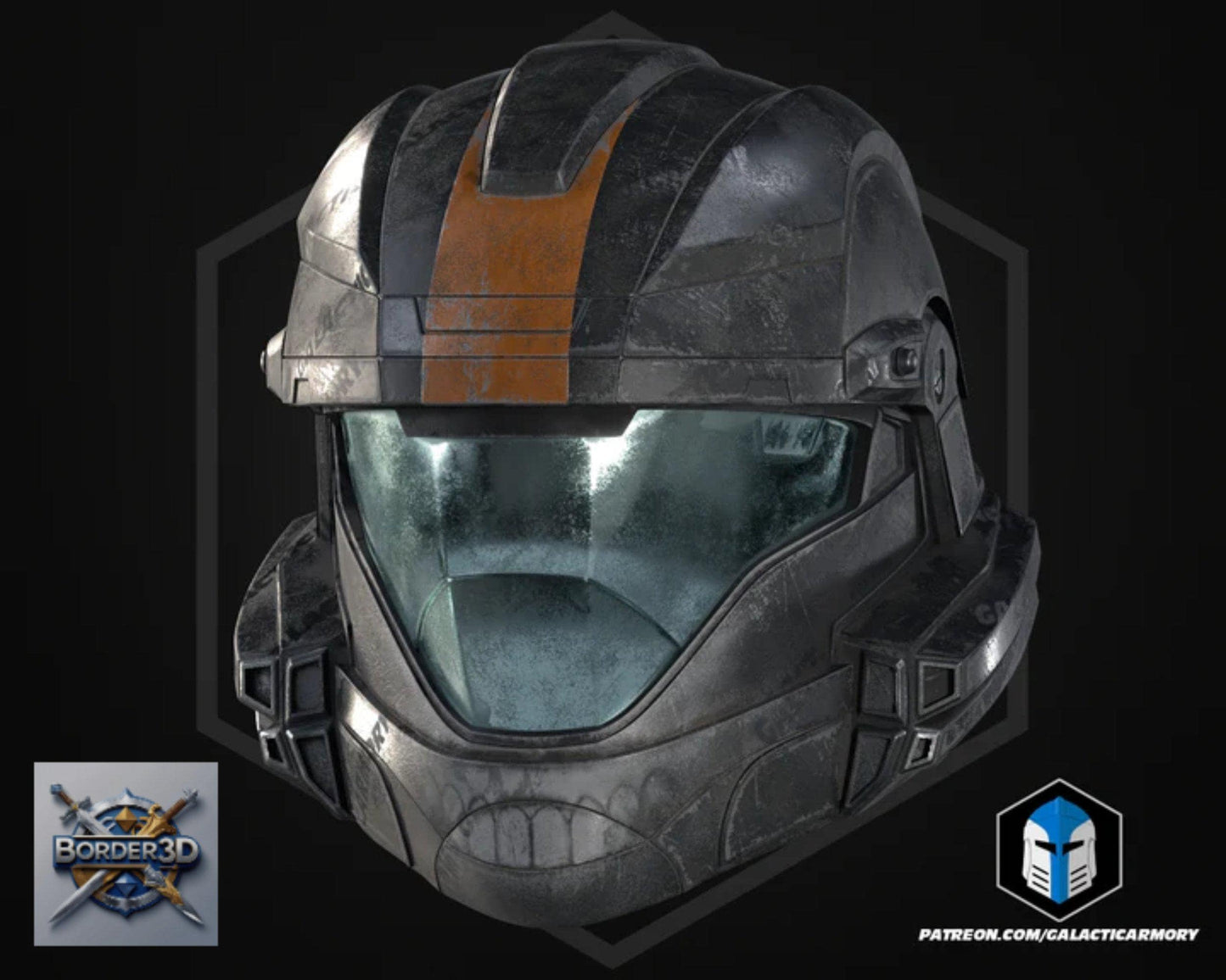 Wearable Orbital Drop Trooper Helmet | 3D Printed Sci-Fi Cosplay Prop PLA Raw