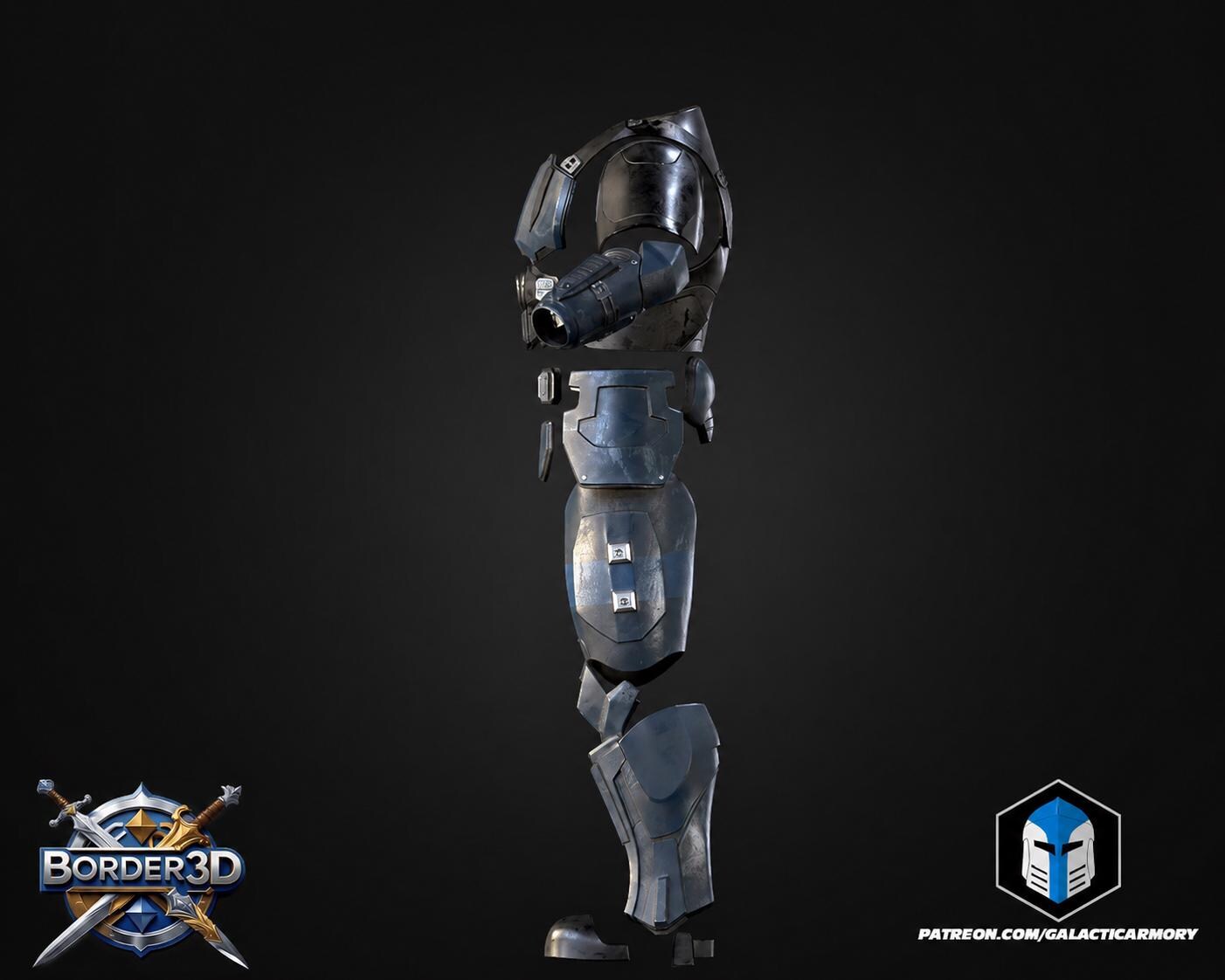 Cosplay Armor Set Recon No Helmet | Sci-Fi Tactical 3D Printed Wearable PLA | Galactic Armory