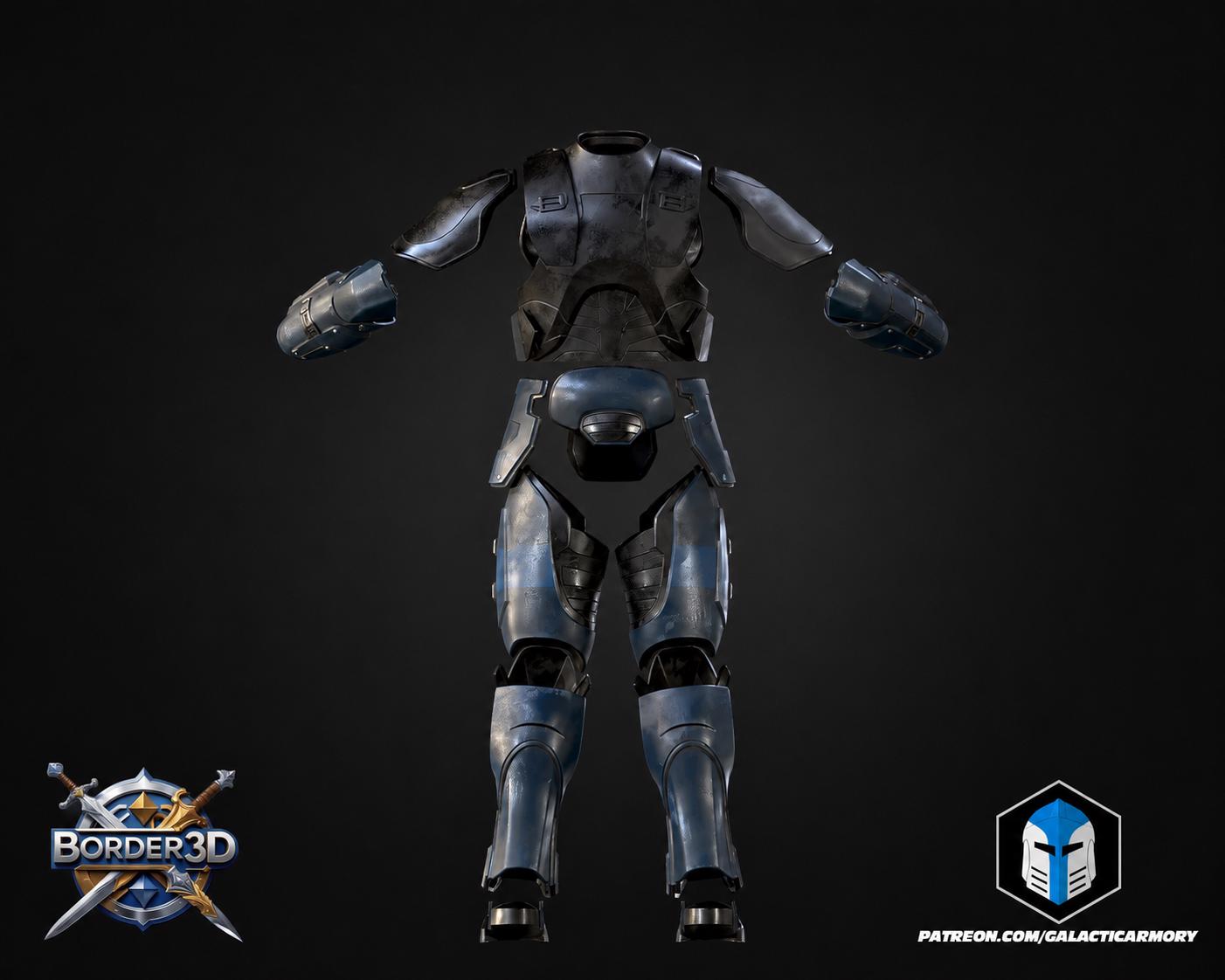 Cosplay Armor Set Recon No Helmet | Sci-Fi Tactical 3D Printed Wearable PLA | Galactic Armory