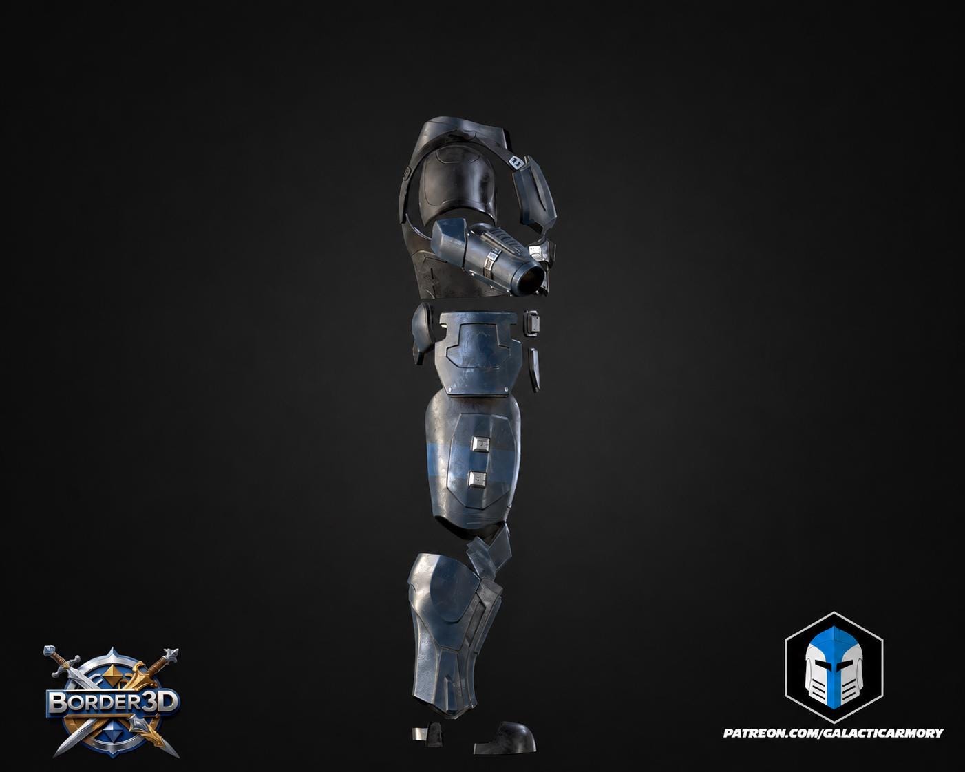 Cosplay Armor Set Recon No Helmet | Sci-Fi Tactical 3D Printed Wearable PLA | Galactic Armory
