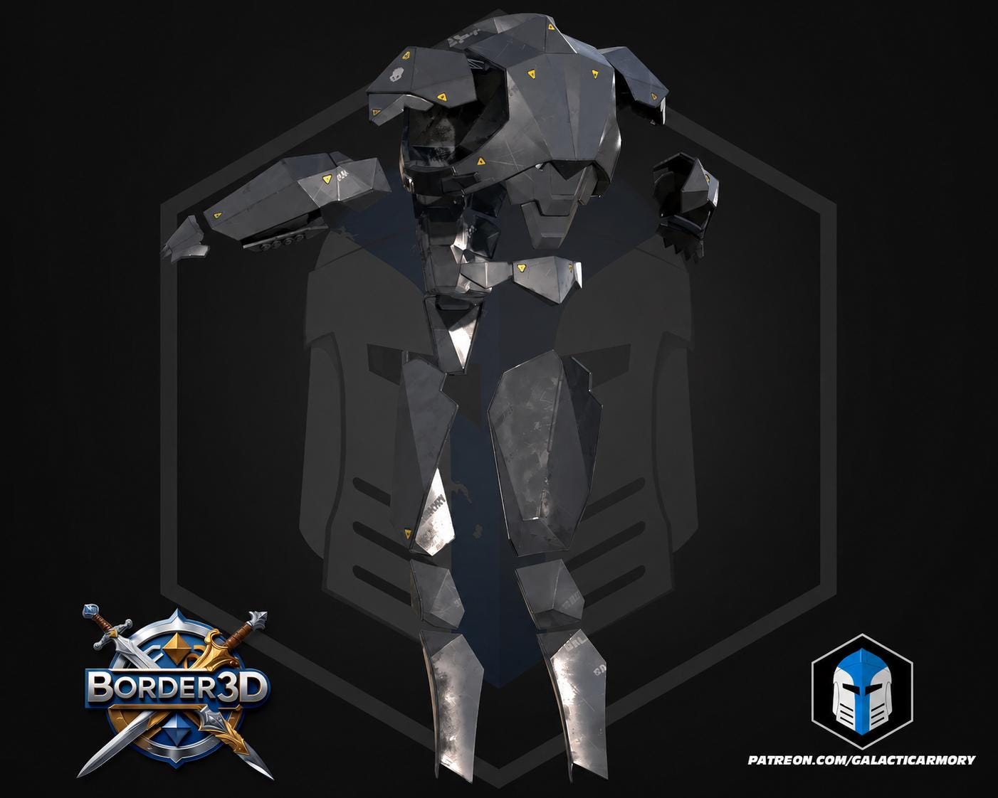Sci-Fi Tactical 3D Printed Cosplay Armor Set | Galactic Armory Null Cipher Body Kit