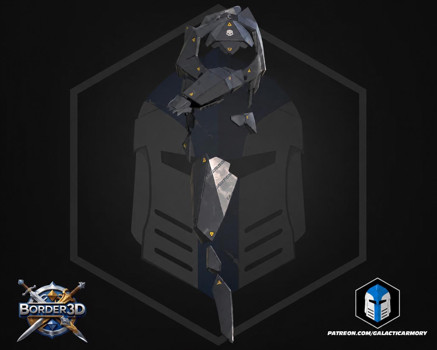 Sci-Fi Tactical 3D Printed Cosplay Armor Set | Galactic Armory Null Cipher Body Kit