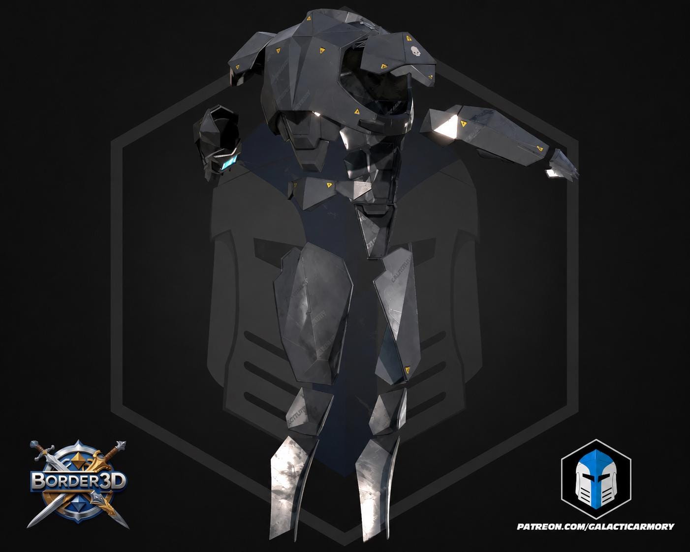 Sci-Fi Tactical 3D Printed Cosplay Armor Set | Galactic Armory Null Cipher Body Kit