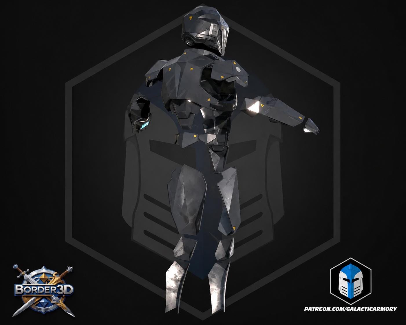 3D Printed Sci-Fi Cosplay Armor Set| Full Body Tactical Suit, Helmet Boots PLA Raw