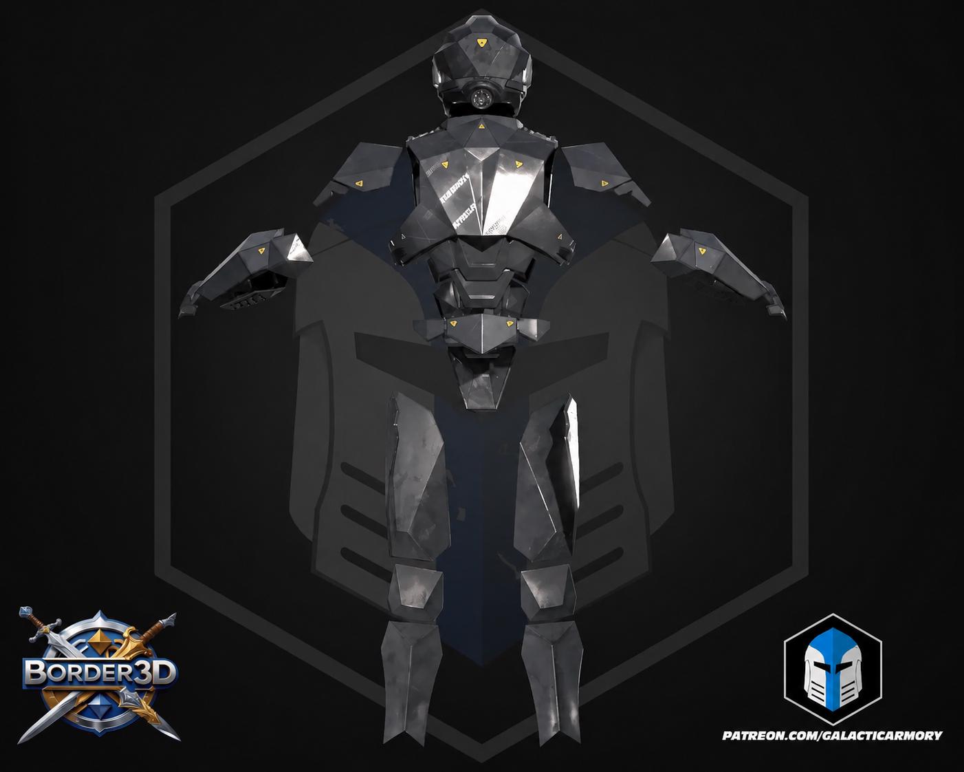 3D Printed Sci-Fi Cosplay Armor Set| Full Body Tactical Suit, Helmet Boots PLA Raw