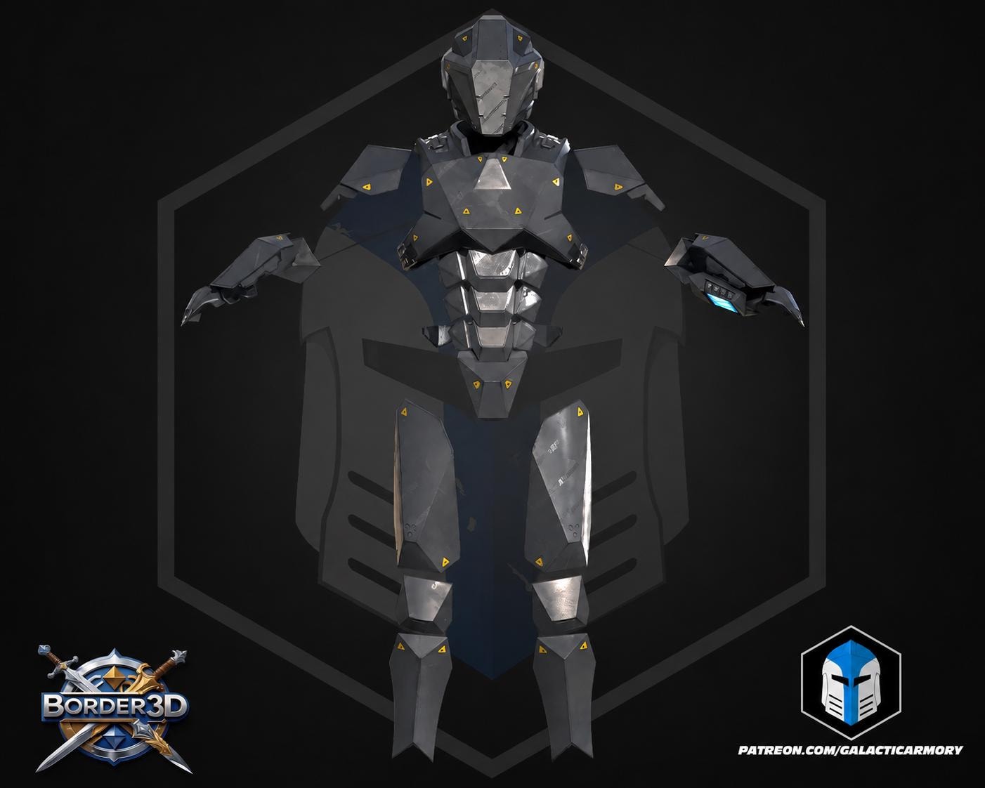 3D Printed Sci-Fi Cosplay Armor Set| Full Body Tactical Suit, Helmet Boots PLA Raw