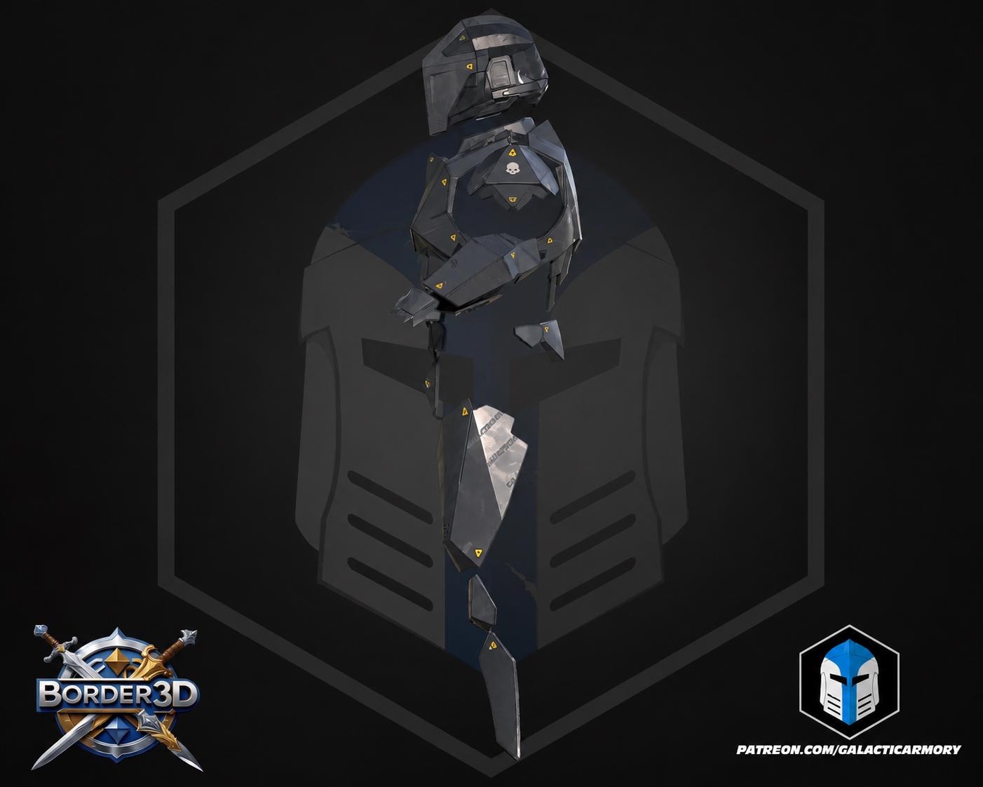 3D Printed Sci-Fi Cosplay Armor Set| Full Body Tactical Suit, Helmet Boots PLA Raw