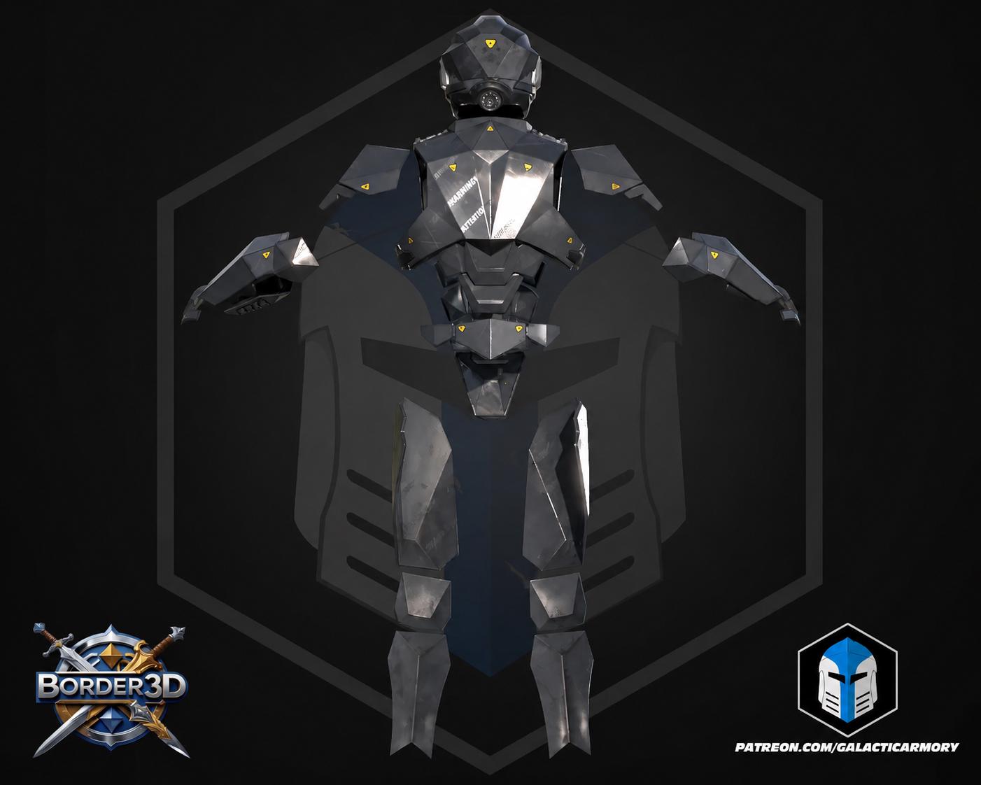 3D Printed Sci-Fi Cosplay Armor Set| Full Body Tactical Suit, Helmet Boots PLA Raw