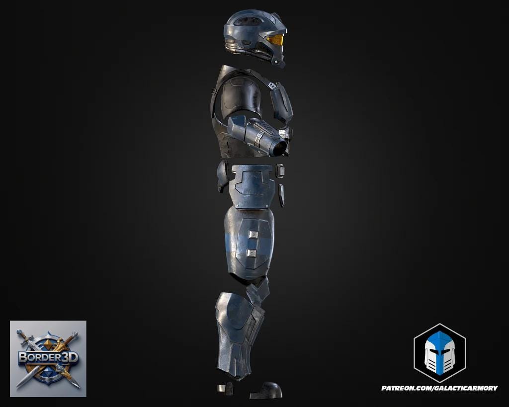 3D Printed Recon Cosplay Armor Set | Full Body Wearable Tactical Suit