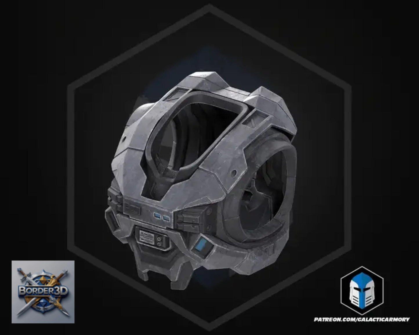 Wearable 3D Printed Lone Wolf Super Soldier Armor Set | Galactic Armory Cosplay PLA Raw