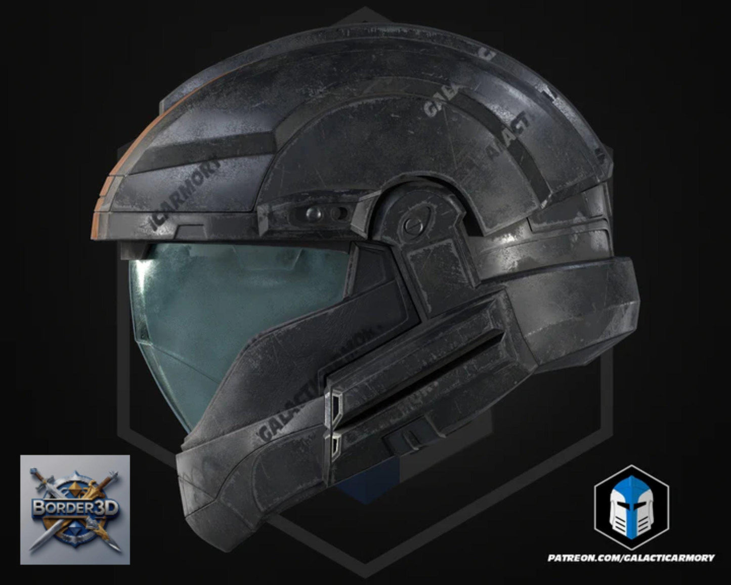 Wearable Orbital Drop Trooper Helmet | 3D Printed Sci-Fi Cosplay Prop PLA Raw