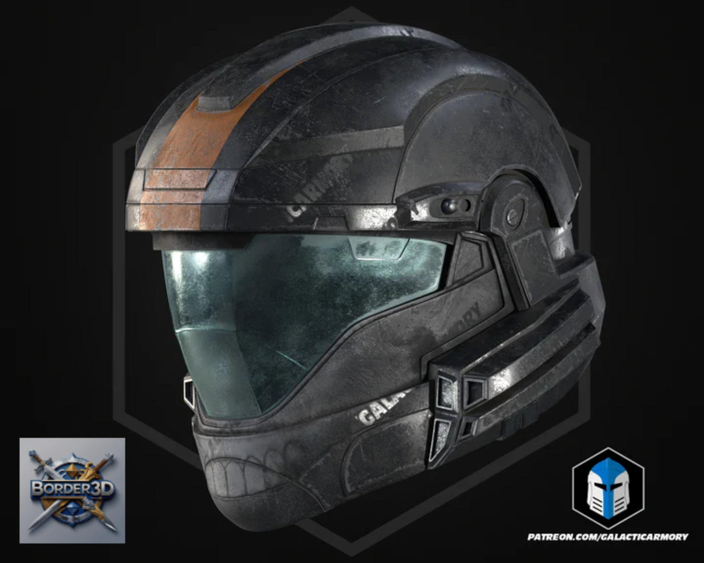 Wearable Orbital Drop Trooper Helmet | 3D Printed Sci-Fi Cosplay Prop PLA Raw