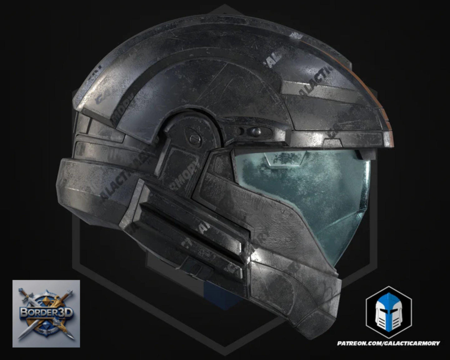 Wearable Orbital Drop Trooper Helmet | 3D Printed Sci-Fi Cosplay Prop PLA Raw