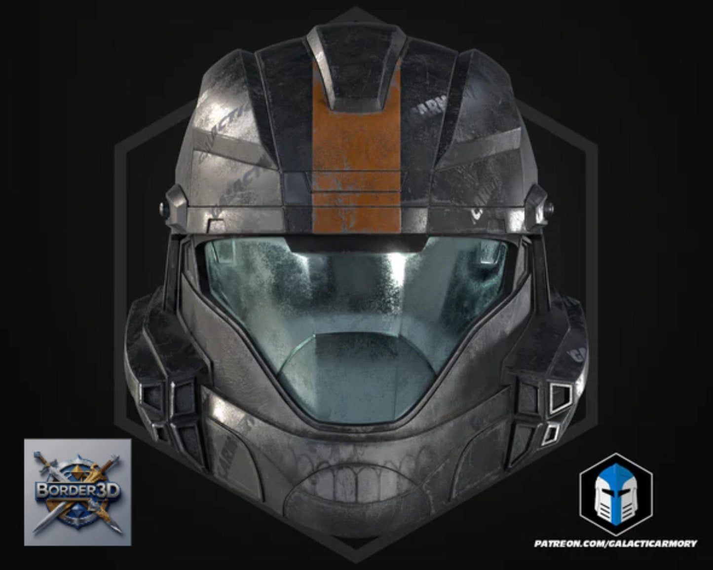 Cosplay Armor Set Recon Helmet | Sci-Fi Tactical 3D Printed Wearable | Galactic Armory PLA Raw