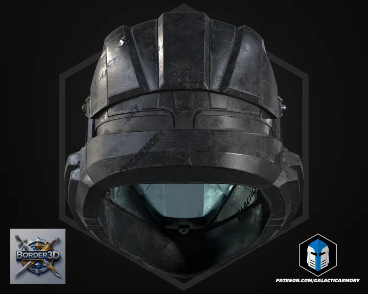 Cosplay Armor Set Recon Helmet | Sci-Fi Tactical 3D Printed Wearable | Galactic Armory PLA Raw