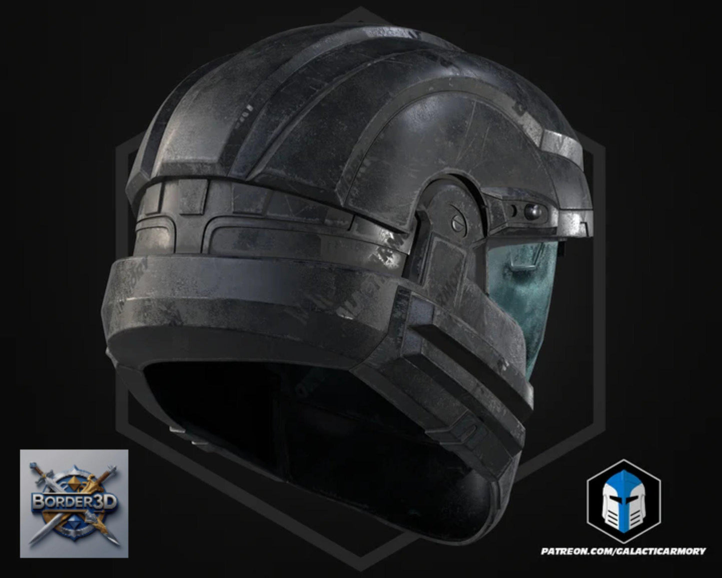 Cosplay Armor Set Recon Helmet | Sci-Fi Tactical 3D Printed Wearable | Galactic Armory PLA Raw