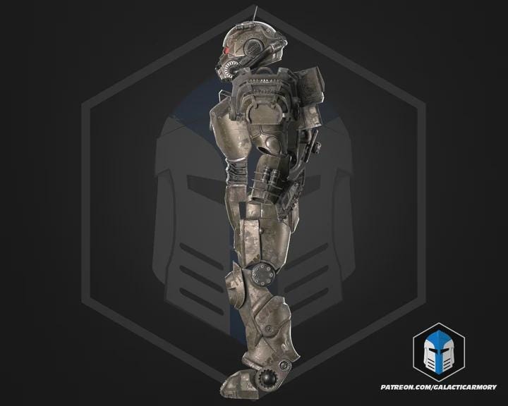 Wasteland Power Armor Set | Post-Apocalyptic Cosplay 3D Printed PLA+
