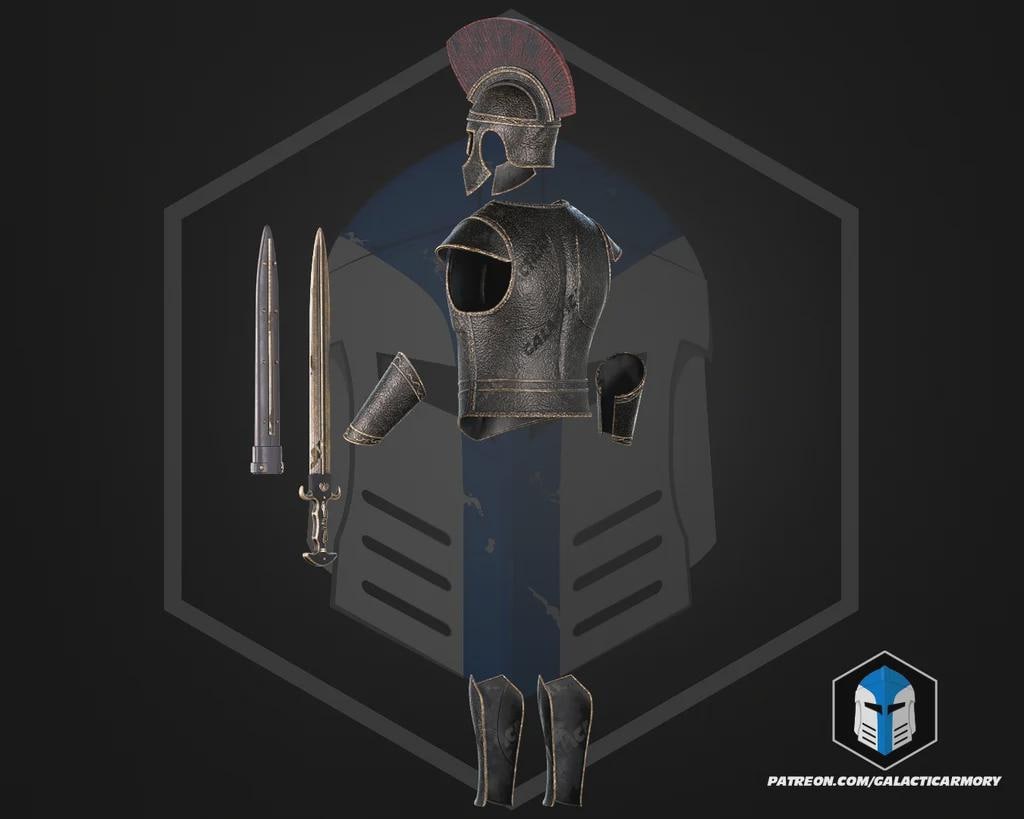 Odysseus Greek Warrior Armor Set | Wearable PLA Cosplay Helmet, Prop(Raw Print)