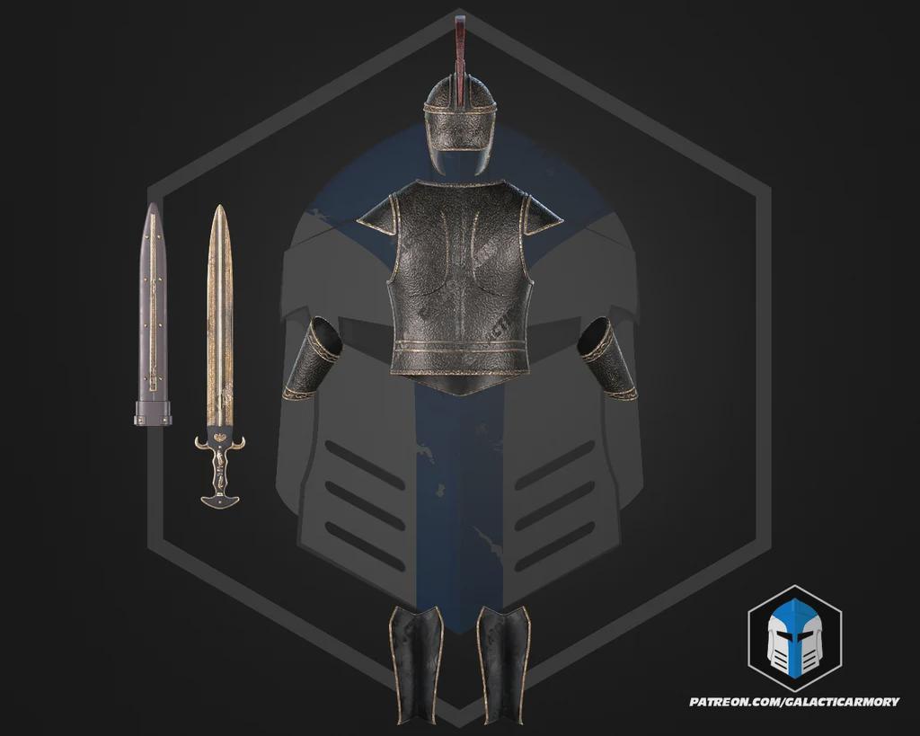 Odysseus Greek Warrior Armor Set | Wearable PLA Cosplay Helmet, Prop(Raw Print)