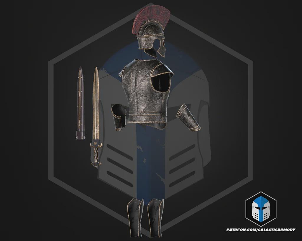 Odysseus Greek Warrior Armor Set | Wearable PLA Cosplay Helmet, Prop(Raw Print)