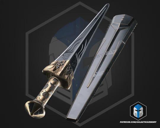 King Agamemnon Greek Warrior Prop Sword & Sheath | Raw PLA 3D Printed Cosplay Sword | Mythology Costume Prop