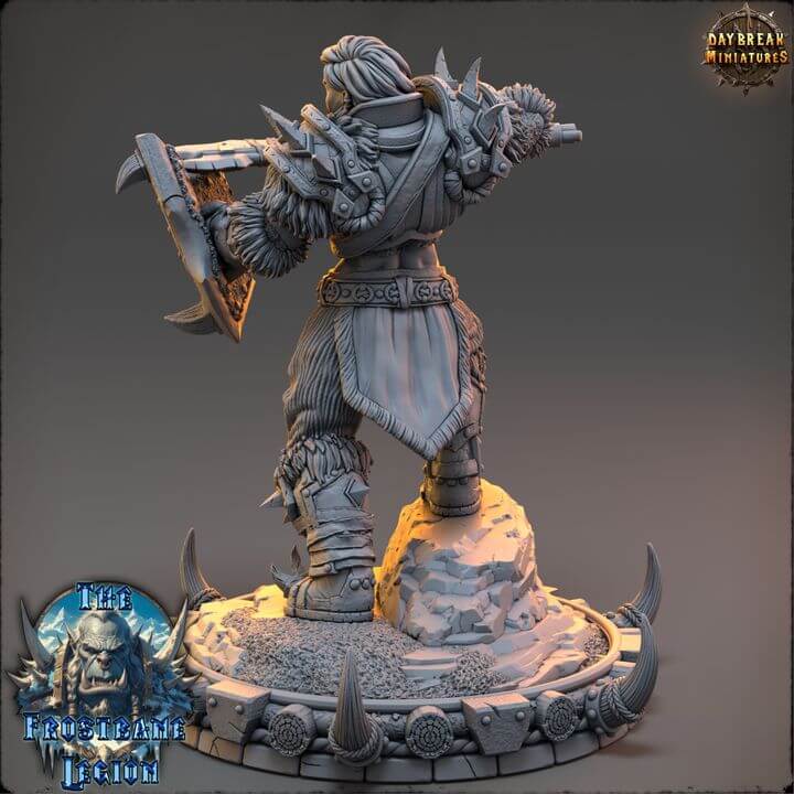 kaelra Frostvein Frostbane 3D Print of warrior from Frostbane Legion by Border3d LLC